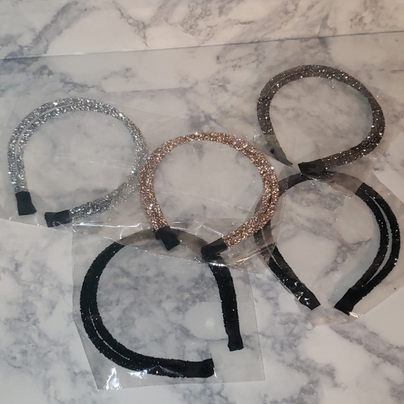 5pc stone incrusted headbands - Picture 5 of 5